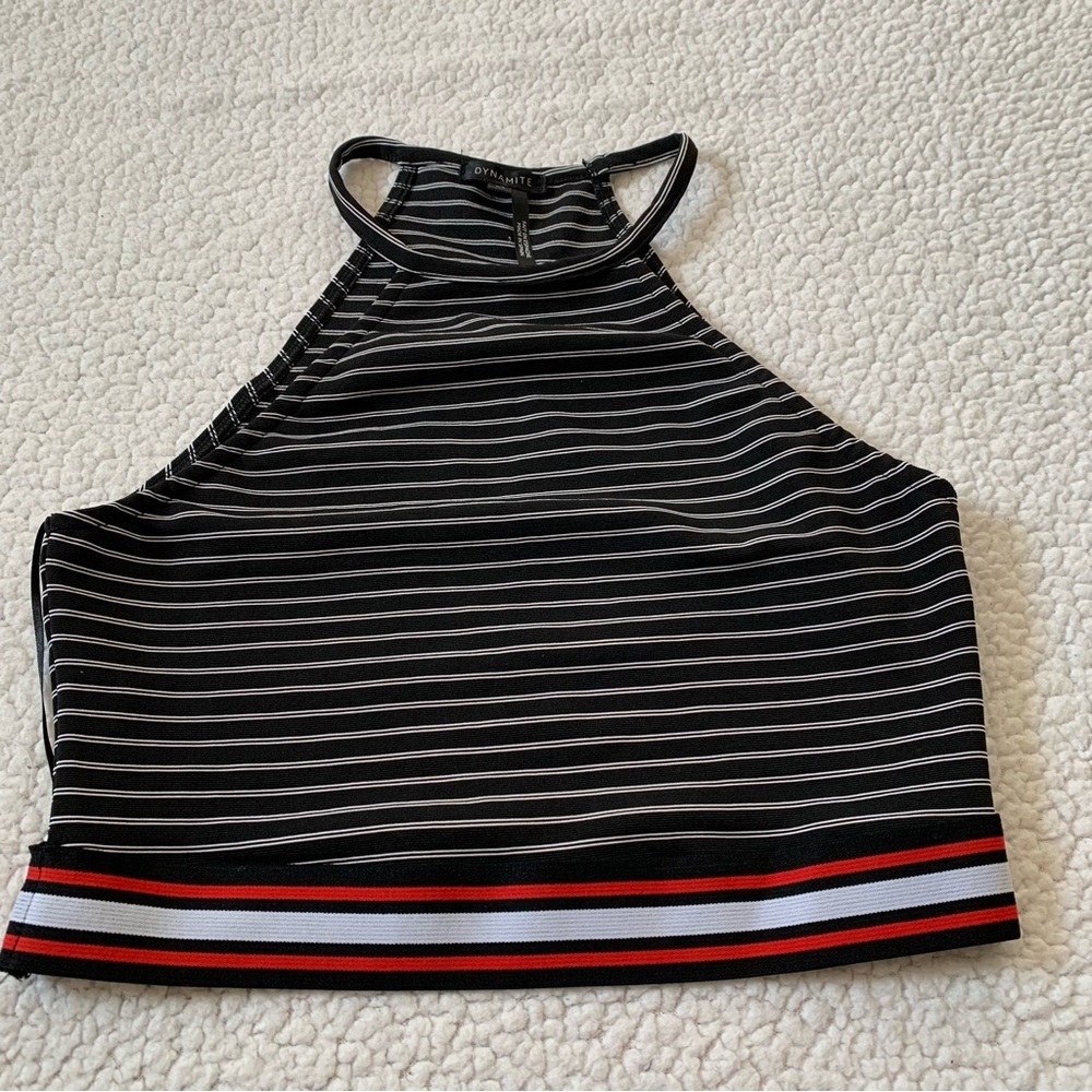 Dynamite Stripped Cropped Tanktop - Picture 4 of 6